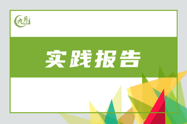 社会实践报告格式